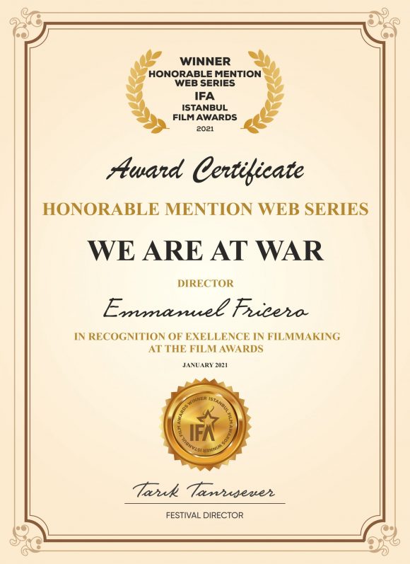4ème récompense internationale avec la Mention d'Honneur de la Web-Série à l'Istanbul Film Awards